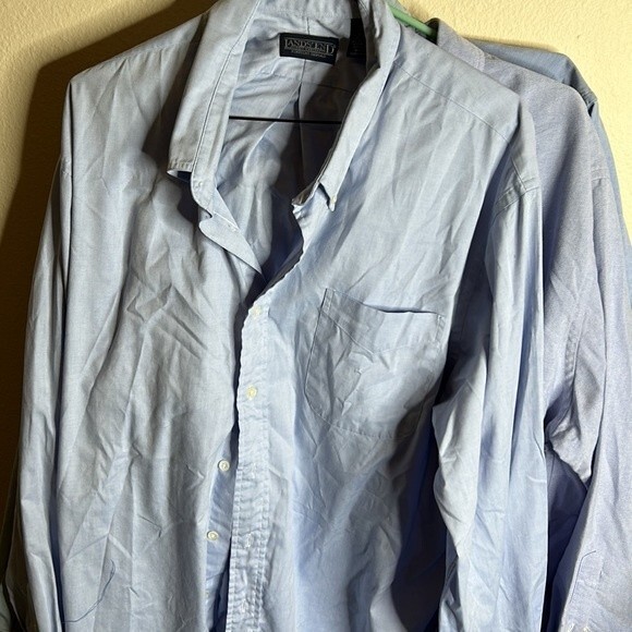 Lands End - Cotton Blue Shirt - Men's Lot of 4 - 3: 18 1/2 -36 & 1: 18 1/2 - 37 - Picture 4 of 16